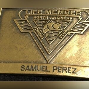 North American Fishing Club Belt Buckle